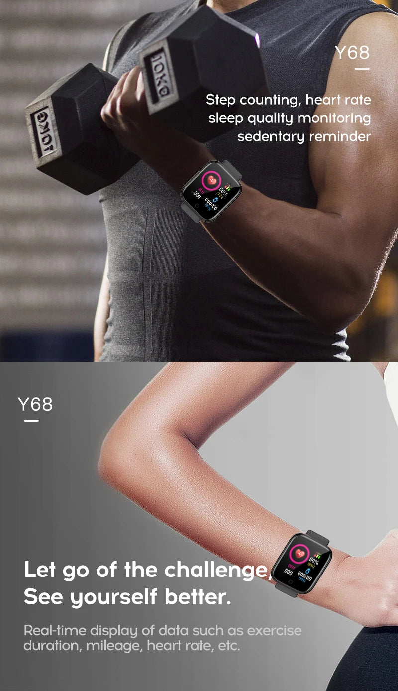 R.E.D. Shopping sports smartwatch with fitness tracker, sleep monitor, music control, alarm clock, and digital display for women and men.