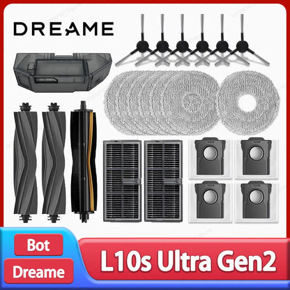 Dreame L10s Ultra Gen2 / L30s Ultra Robot Vacuum Spare Parts – Brush, Filter, Mop & Dust Bag