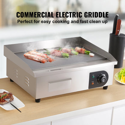 SucceBuy 21" Commercial Electric Teppanyaki Grill – Flat Top Griddle