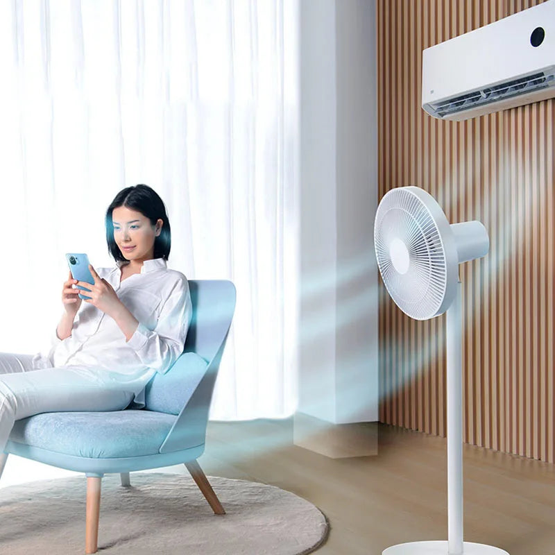 Xiaomi MIJIA Floor Fan — 7 Blade, 90° Wide-Angle Oscillation, Mi Home APP Control, Wired