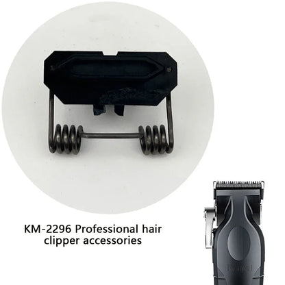 Kemei KM-2296 professional hair clipper spring and plastic replacement parts for hair cutting tools.