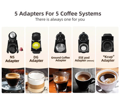 HiBREW H2B 5-in-1 Multiple Capsule Coffee Machine – 20Bar, Nespresso, Dolce Gusto & More