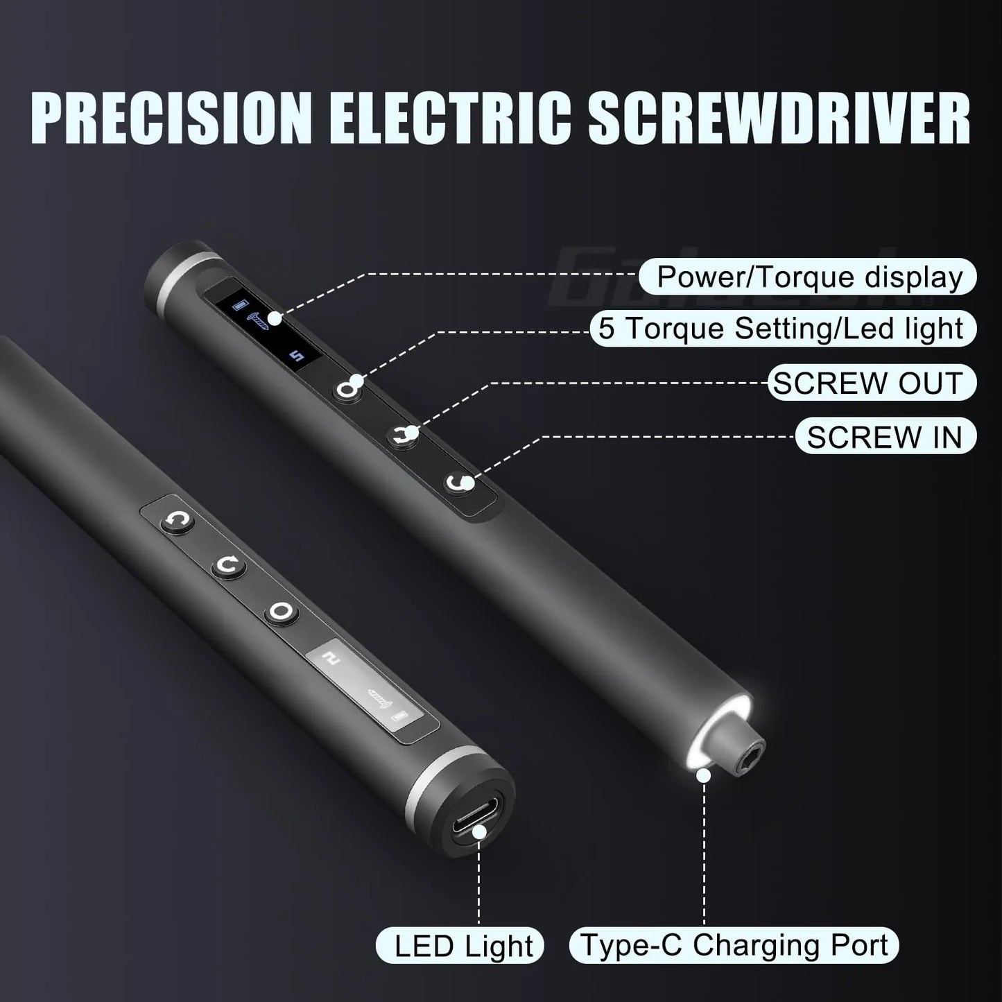 49-in-1 Electric Screwdriver Set – 5 Torque Settings, Magnetic Bits