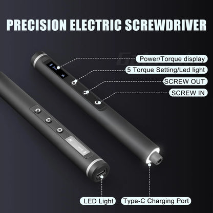 49-in-1 Electric Screwdriver Set – 5 Torque Settings, Magnetic Bits