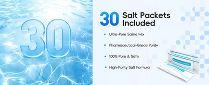 Self-Cleaning Nasal Irrigator & Water Flosser Combo | 30 Sinus Salt Packets | Auto Waste Collection