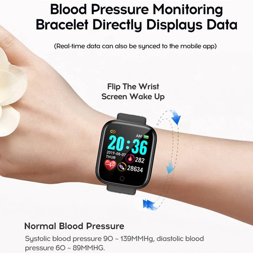 R.E.D. Sports Smartwatch for women and men with fitness tracking, sleep monitor, music control, and alarm, connected wearable device.
