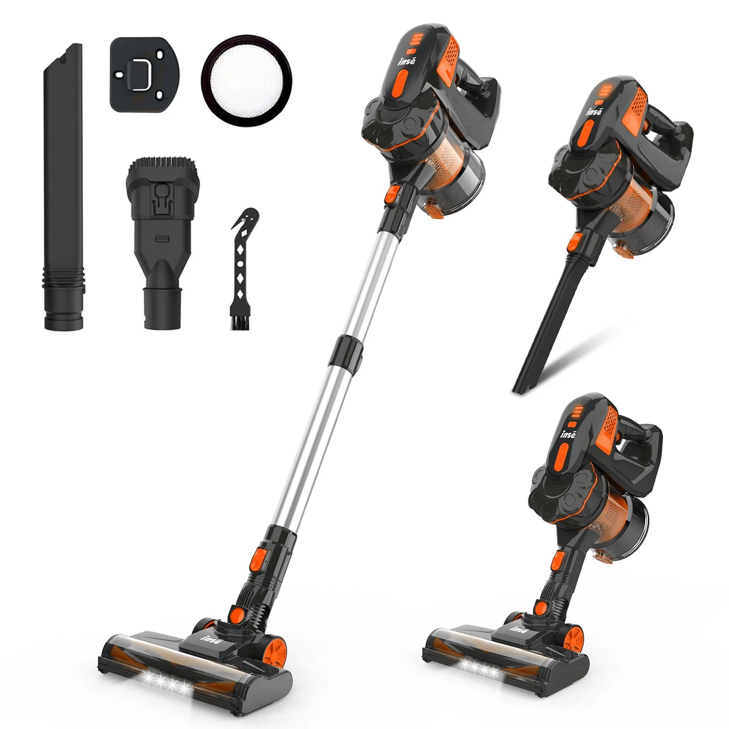 INSE Cordless Vacuum Cleaner 6-in-1 | 20KPa | 40 Min Runtime | Stick & Handheld