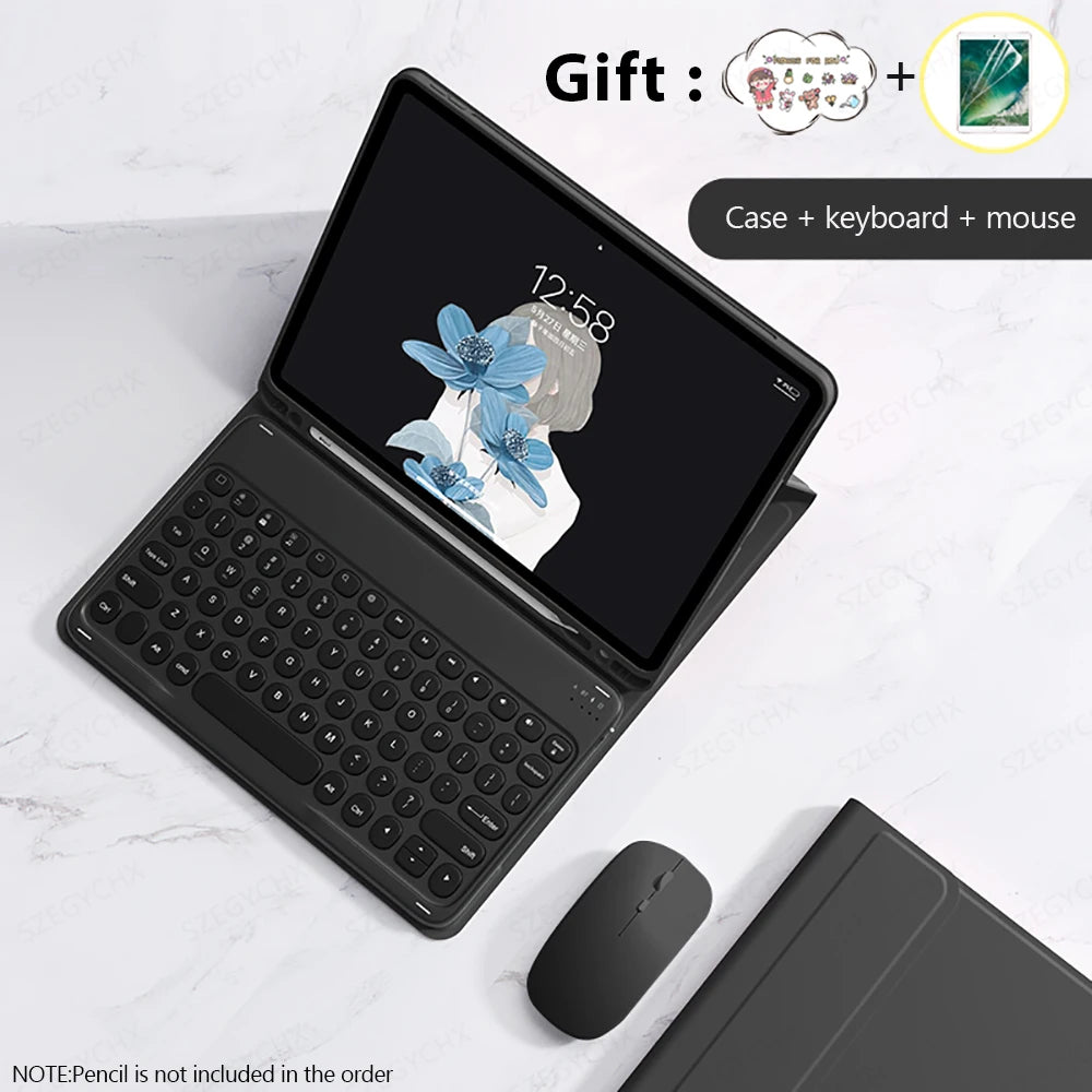 Bluetooth Keyboard & Mouse Case for iPad – Pro, Air, 10th Gen, Mini