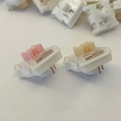 OUTEMU OTM Low Profile Silent Switches – Pink Linear / Yellow Tactile, Hot-Swap, for Ultra-Thin Mechanical Keyboards