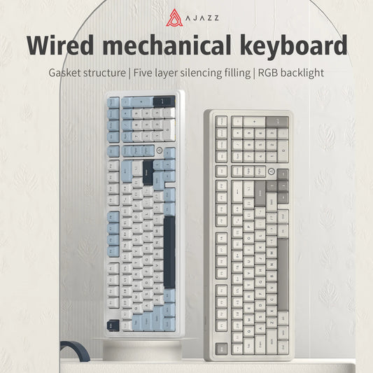AJAZZ AK980 Mechanical Keyboard – 98-Key, Wired, Hot-Swap, Gasket Mount, RGB, CE/RoHS