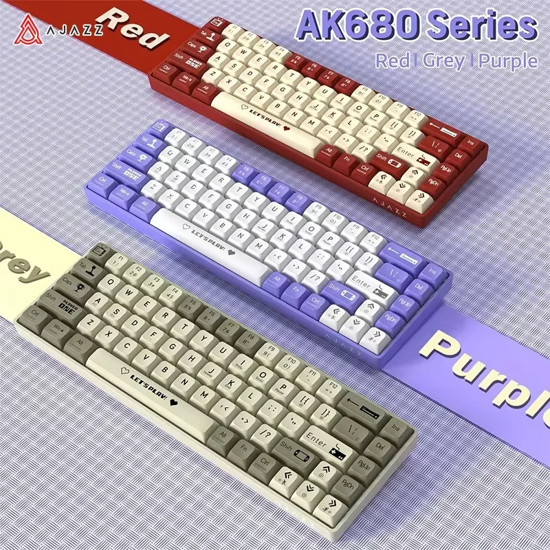 AJAZZ AK680 65% Mechanical Keyboard – Hot-Swap, RGB, Gasket Mount, 5 Colors