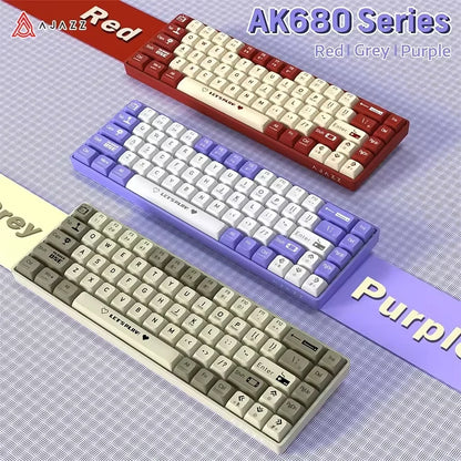 AJAZZ AK680 65% Mechanical Keyboard – Hot-Swap, RGB, Gasket Mount, 5 Colors