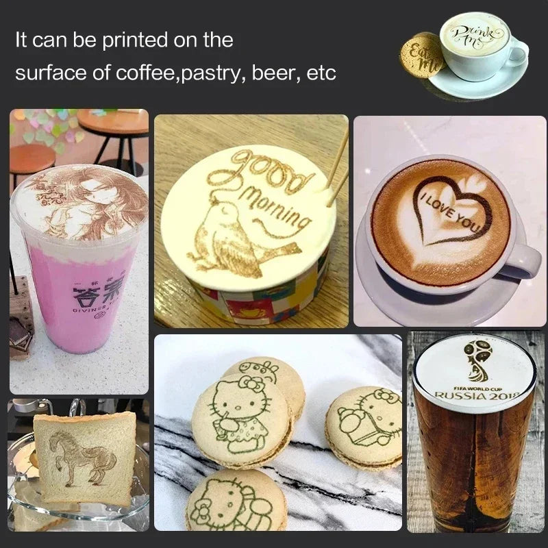 EVEBOT 3D Latte Art Coffee Printer – Automatic Beverage Food Selfie Printer, WiFi