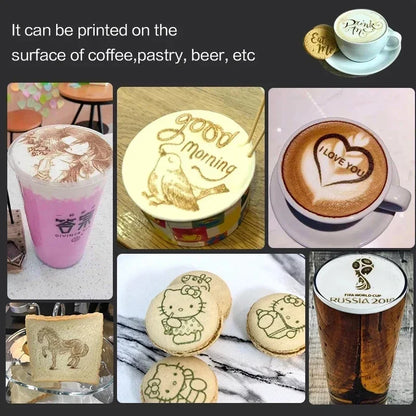 EVEBOT 3D Latte Art Coffee Printer – Automatic Beverage Food Selfie Printer, WiFi