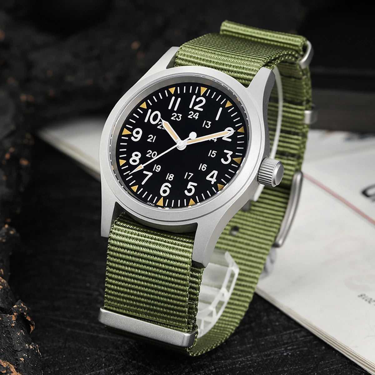 Militado ML05 Vintage Field Watch – 38mm, VH31 Sweep, Sapphire AR Crystal, Luminous