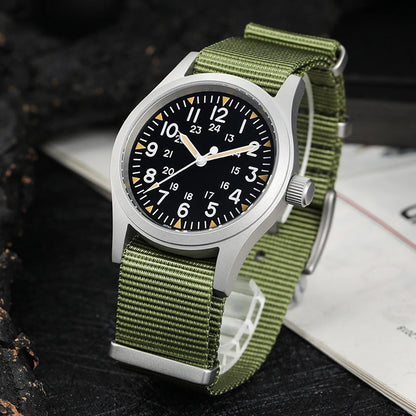 Militado ML05 Vintage Field Watch – 38mm, VH31 Sweep, Sapphire AR Crystal, Luminous