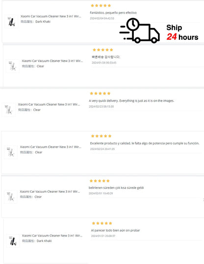 Xiaomi Youpin 3-in-1 Wireless Car Vacuum Cleaner – 120W Handheld Mini Portable, 12V, for Car & Home