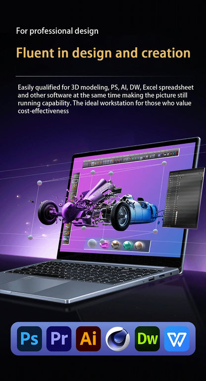 GPD 15.6" Ultrabook – Intel Core i7/i9, up to 32GB DDR4, 2TB SSD, Fingerprint, Windows 11