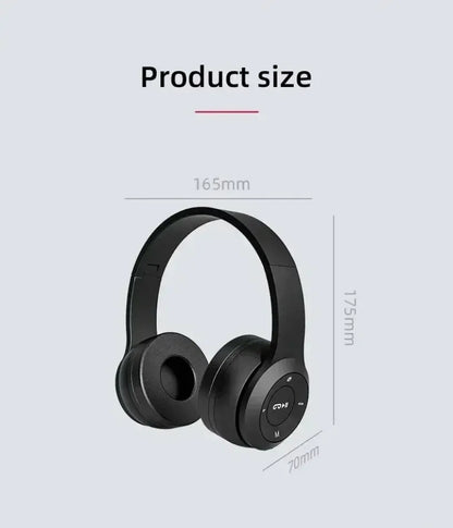 R.E.D. Shopping portable foldable wireless Bluetooth 5.0 headset with headmounted design and wired, TF card support.
