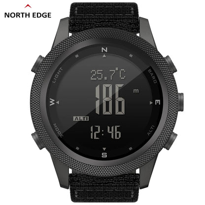 NORTH EDGE Military Smart Watch – Altimeter, Barometer, Thermometer, Compass, 50m Waterproof