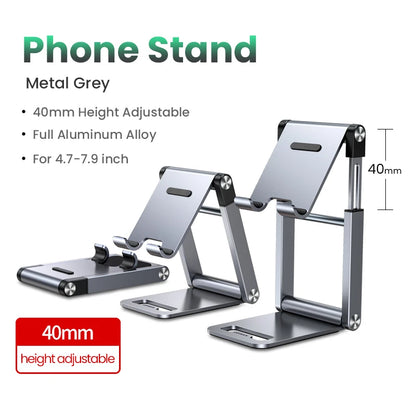 UGREEN LP134 Aluminum Tablet & Phone Stand – Adjustable Desk Holder for iPad, iPhone, Xiaomi & Laptops