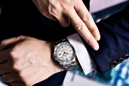 PAGANI DESIGN PD1682 GMT Automatic Watch – 42mm Sapphire Crystal, Stainless Steel, 100M Water Resistant