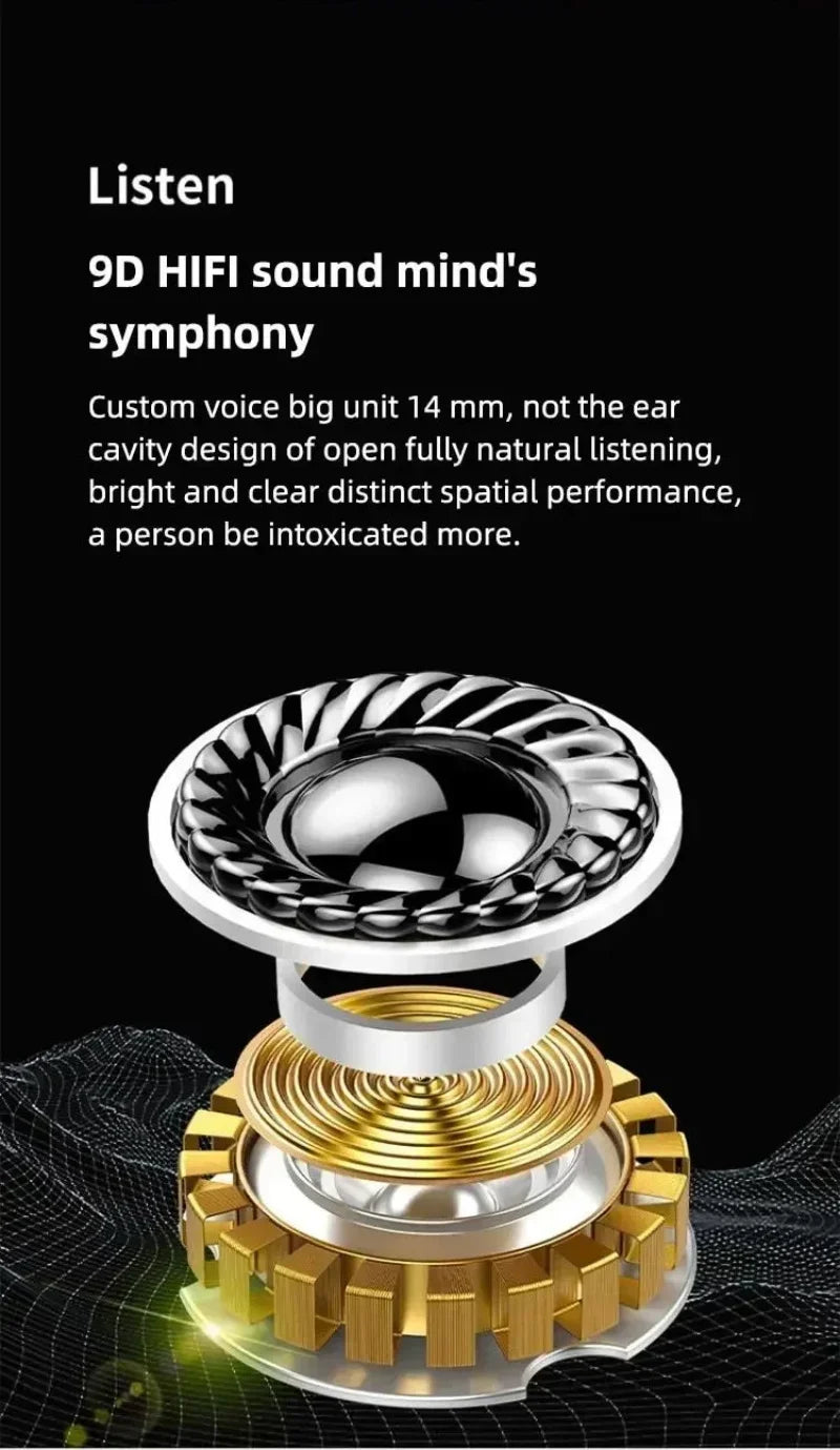 A520 Wireless Bluetooth 5.3 Ear Hook Headset – HIFI Stereo, Microphone, Running & Gaming