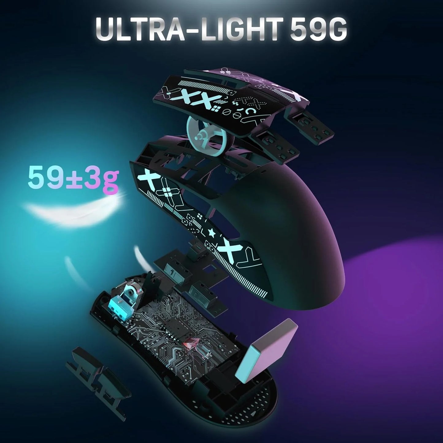 ATTACK SHARK X11 Wireless Gaming Mouse – 22K DPI, 59g, RGB, Tri-Mode (2.4G/BT/Wired) + Charging Dock