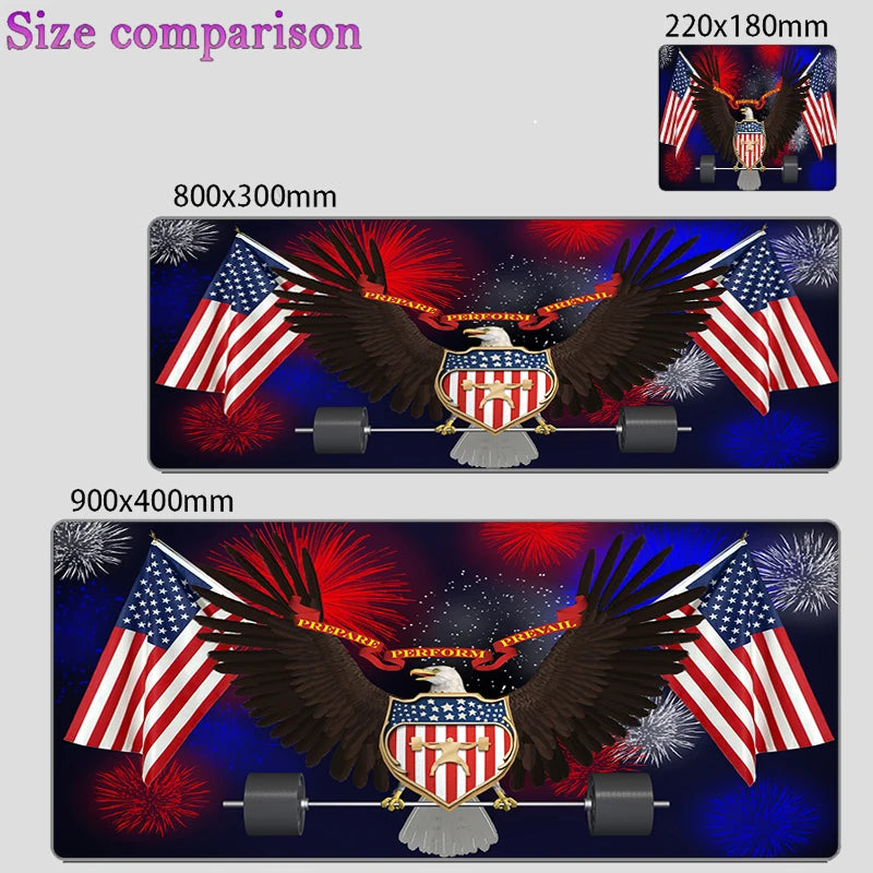 USA Flag XXL Extended Gaming Mouse Pad – 900x400mm Anti-Slip Desk Mat for Keyboard & Mouse