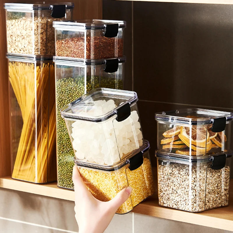 Airtight Kitchen Storage Jars | Moisture-Proof PET Containers 460ml–1800ml