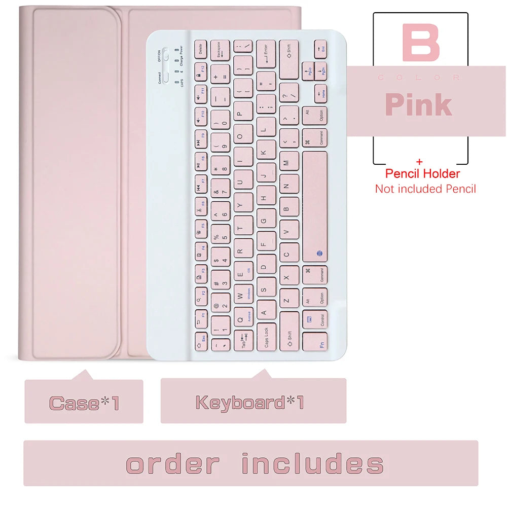 Wireless Magic Keyboard & Mouse Case for iPad Pro 11/13, Air 11/13, iPad 7-10 Gen – Bluetooth, Touchpad