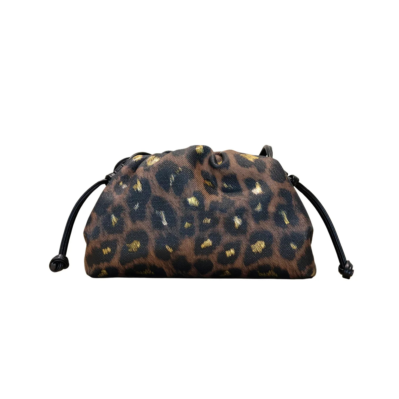 Ruched Snake Pattern Dumpling Shoulder Bag