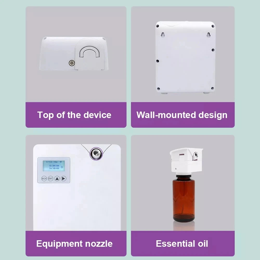 Waterless Aroma Diffuser 300ml — WiFi Control, Essential Oil, Timer Function, Home & Hotel