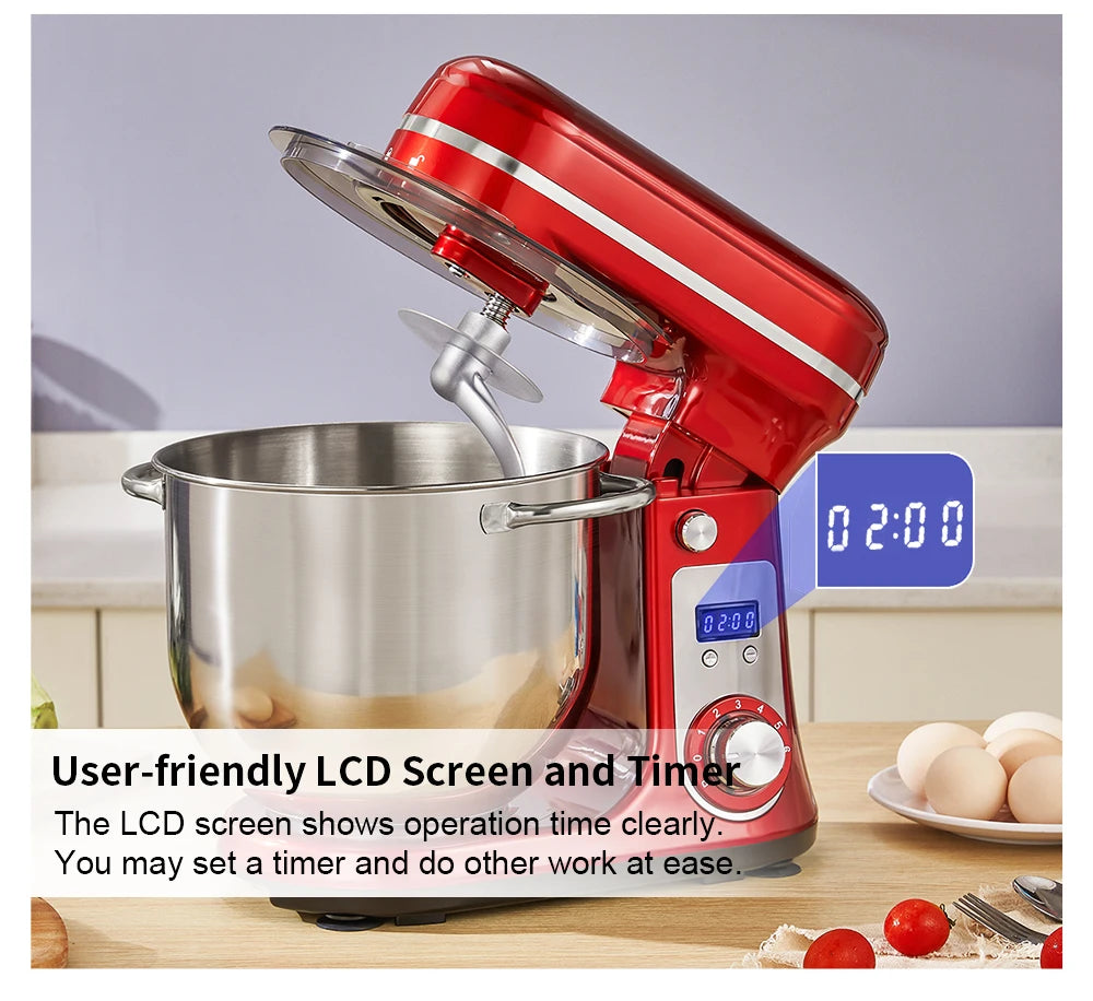 BioloMix Stand Mixer SM-1500 | 1500W | 7L Bowl | 8-Speed | EU 220V