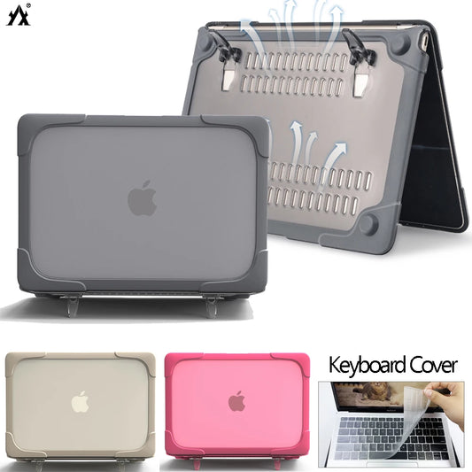 MacBook Hard Shell Case 2025 — MacBook Pro 13/14/16 & Air 11/13/15, M1 to M5, Stand Cover