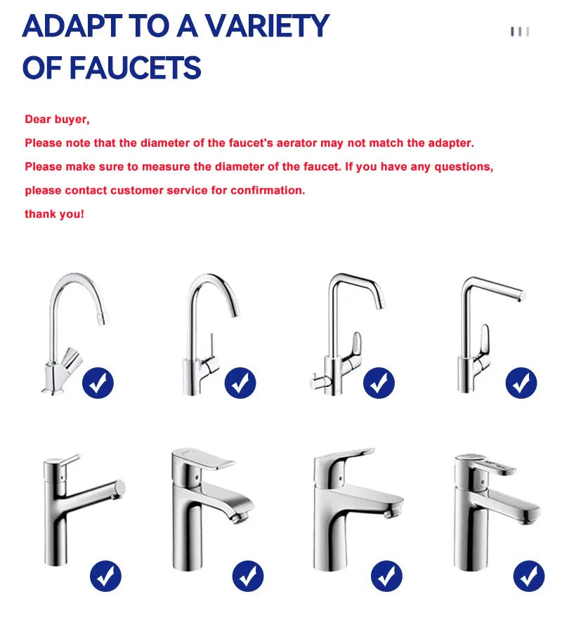 Wheelton Stainless Steel Faucet Water Filter – Activated Carbon Ceramic Purifier