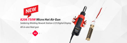 2-in-1 750W Soldering & Rework Station – LCD Digital Display