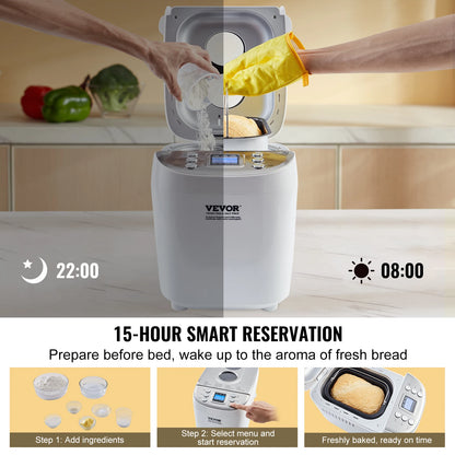 SucceBuy 15-in-1 Bread Maker 2/3 LB | Ceramic Pan, Gluten Free, Delay Timer