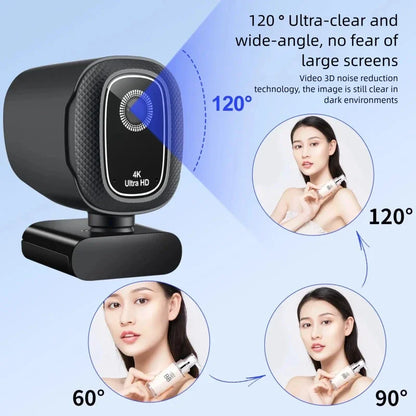 4K Webcam with Microphone & Autofocus – 1080P/2K USB Web Camera for PC, Live Streaming & Online Meetings