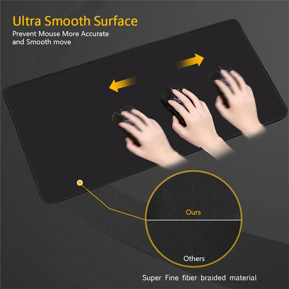 XXL Cartoon Cat Mousepad – 90x40cm HD Print, Non-Slip, Locking Edge Desk Mat