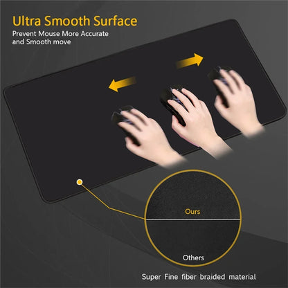 XXL Cartoon Cat Mousepad – 90x40cm HD Print, Non-Slip, Locking Edge Desk Mat