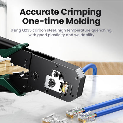 UGREEN RJ45 Crimper Tool NW136 | CAT6/7 Ethernet Cable Crimping Pliers | Cutter & Stripper | 8P/6P