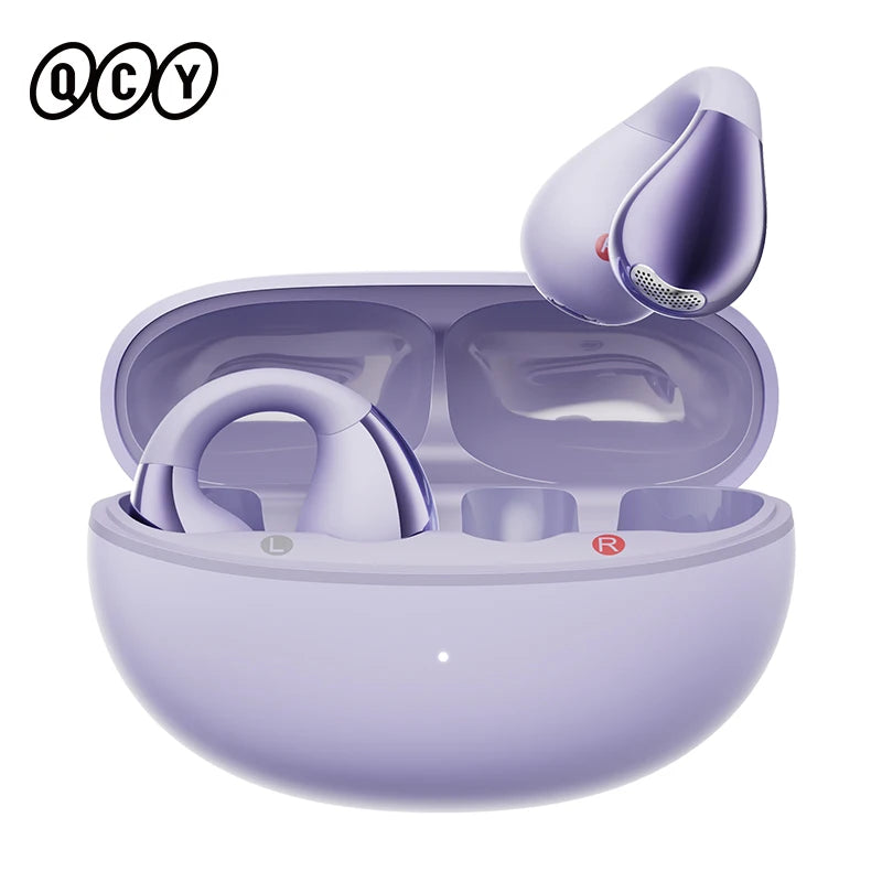QCY Crossky C30 Ear Clip Bluetooth 5.4 Earphones – Open Ear Sports TWS, Dual-Connection