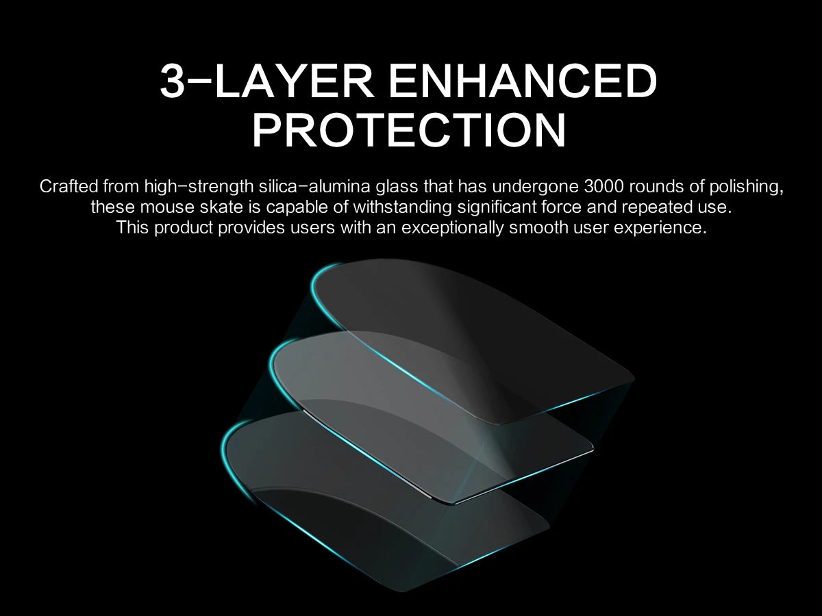 Glass Mouse Skates for Razer DeathAdder V3 Pro – Ultra-Smooth Wireless Gaming Feet
