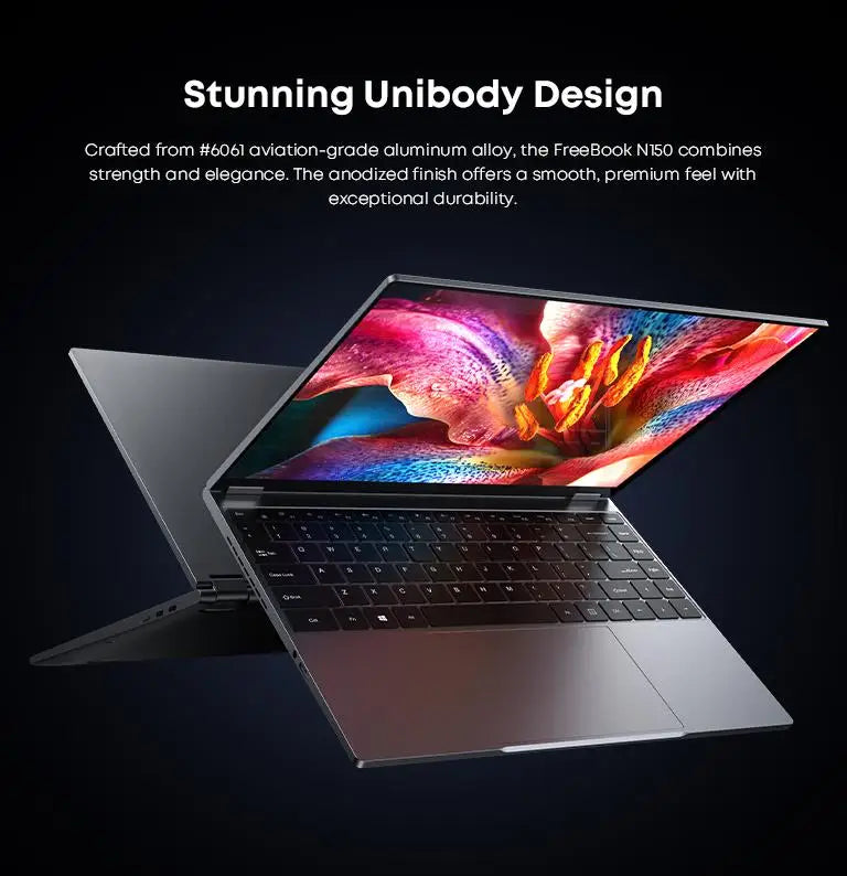 CHUWI FreeBook 2-in-1 Laptop – 13.4" Touch Screen, Intel N150, 16GB RAM, 512GB SSD, Windows 11