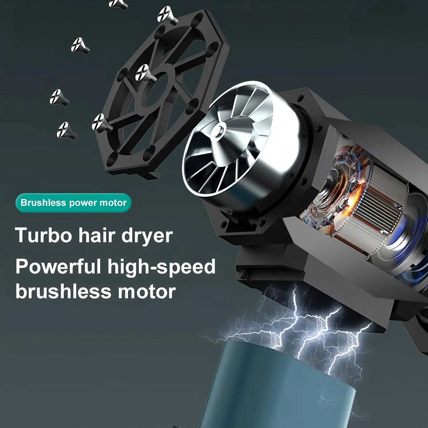 Mini Turbo Jet Fan Air Duster 200000RPM – Rechargeable Electric Blower, Adjustable Speed, LED Light