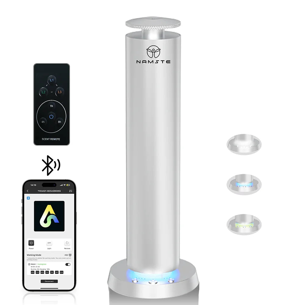 NAMSTE Smart Aroma Diffuser – Bluetooth & Remote Control Essential Oil Scent Machine