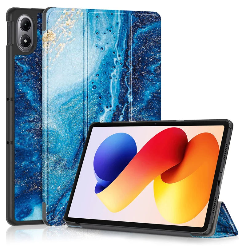 Fashion Print Magnetic Smart Stand PU Leather Case for Xiaomi Poco Pad M1 12.1" 2025