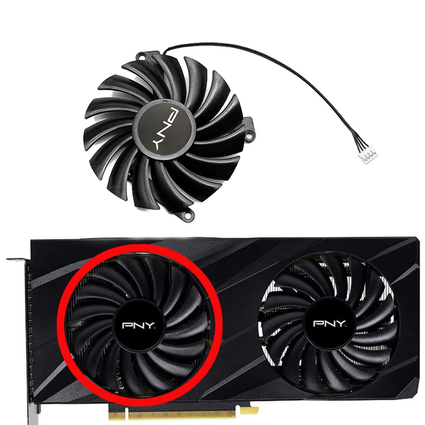 PNY GeForce RTX 3060 / 3060 Ti VERTO Dual Fan Replacement — CF-12910S