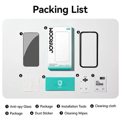 Joyroom Anti-Spy Privacy Screen Protector for iPhone 17 Pro Max / 17 Pro / 17 Air | Tempered Glass Film